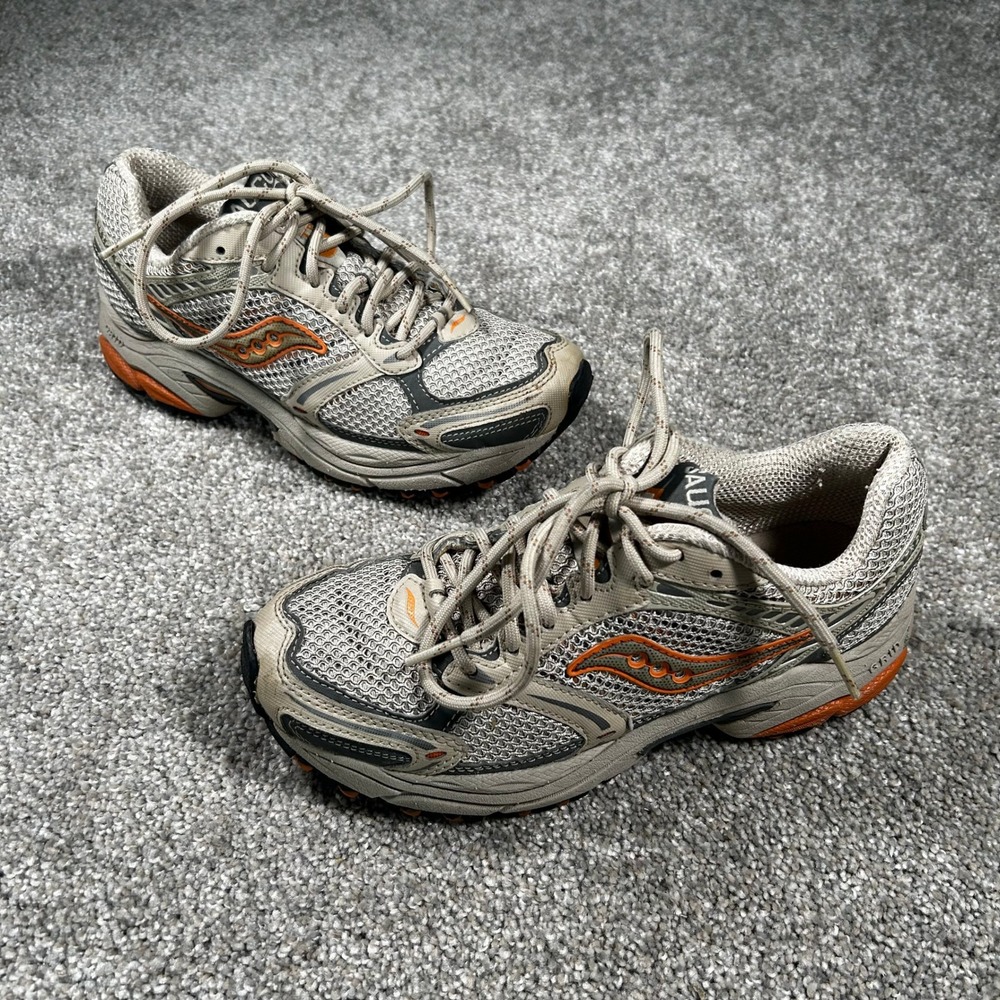 Saucony Grid TR2 Trail Running Shoes Tan Grey Orange 1927-3 Womens 6 - Picture 4 of 8